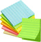 Mr. Pen Lined Sticky Notes 3x3, 6 Pads, 45 Sheets/Pad, Pastel Colors, Sticky Note Pads