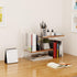 BYCY Double H Display Bookshelf Desktop Organizer Office Storage Rack Desk Expandable Wood Display Shelf with Acrylic