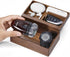Walnut Wooden Valet Tray Box, Daily Supplies Organizer for Office Desk Storage