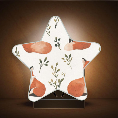 Burbuja 0.2W Foxs Twigs LED Night Light Plug into Wall Star-Shaped Nightlight Dusk to Dawn Auto Sensor for Bedroom