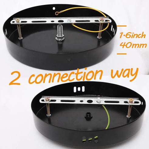 Sturkit 7.9inch Ceiling Canopy Kit with Hook, Ceiling Plate for Pendant Light with All Mounting Hardware,Black
