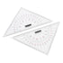 Set Chart Drawing Triangle Ruler, Acrylic Marine Triangle Clear Isosceles Triangle Ruler, Triangular for Nautical