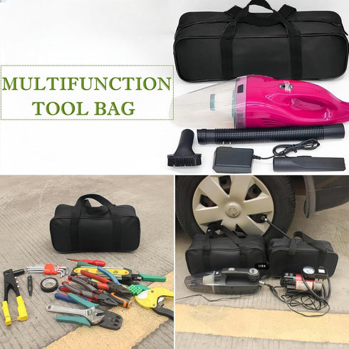 Wide Mouth Waterproof Tool Bag, 15 Inch Electrician Organizer, Large Capacity Storage Handbag for Power Tools
