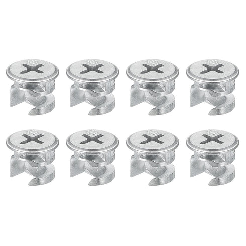 Cam Lock Nut for Furniture, 8pcs 12x10mm Joint Connector Locking Nuts for Connecting Cam Fittings