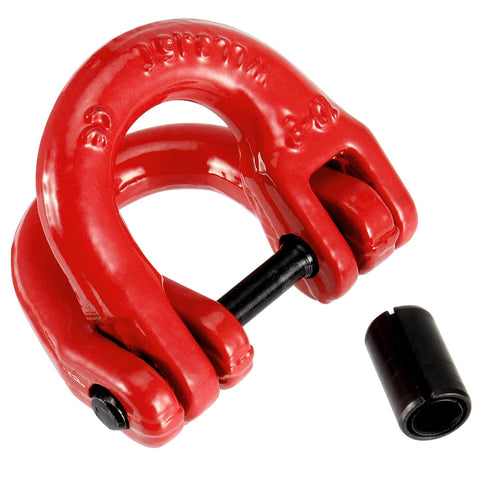 JOIKIT 5 Pack 3/8 Inch Coupling Link, Grade 80 Alloy Steel Hammer Lock Chain Connector, 7100 Lbs Working Load