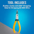 Jonard JIC-22148 Combo Crimper Long Nose Plier, Yellow Plastic Handle, 6-7/8" Length