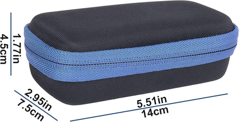 co2CREA Hard Case for Bosch GLM 20 Compact Blaze 65' Distance Measure (Black Case + Inside Blue + Blue Zipper)