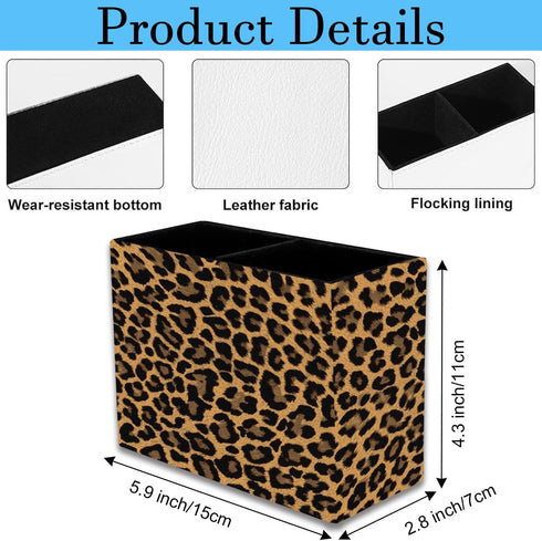 RVHOEZZM Set, 2 Pen Holder and Lace Mouse Mat Compartment Leather Pen Storage Boxes, Makeup Brush Storage Box, Suitable