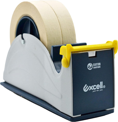 WOD TTD2SD Tabletop Twin-Roll Steel Tape Dispenser, Blue & Gray, Fits Tape up to 2 inch Wide