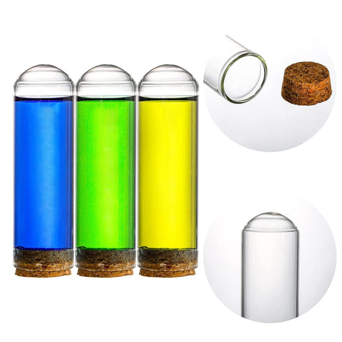 Frcctre 48 Pack 50ml Glass Test Tubes with Cork Stoppers, Clear Round Bottom for Experiments & Storage
