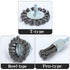 3PCS 3 Inch Knotted Wire Wheel Cup Brush Set, 1/4" Shank for Drill, Perfect for Rust Removal & Paint