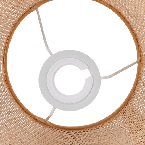 E27 E14, Lamp Shade, Handwoven Rattan Iron Table Lamp Cover, Compatible with for Chandeliers Floor Table Light