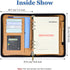 SAYEEC A5 Executive Conference Folder Zipped Portfolio Binder Faux Leather Padfolio with Calculator and Loose Leaf Paper
