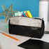 Five Star Pencil Pouch - 9-Pocket Pencil Case, 4" x 8", Black/Grey (505600A-ECM)
