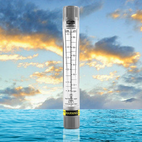 Plastic Tube Water Flow Meter Liquid Rotameter Flowmeter 0.5-5 GPM / 1.8-18 LPM for Industrial Use