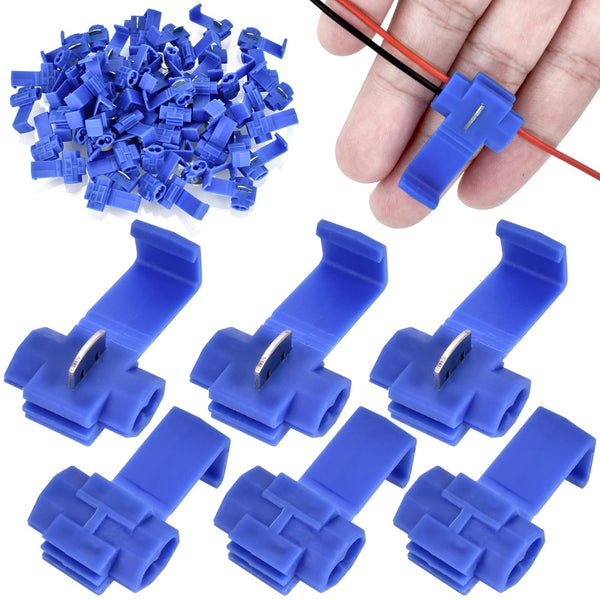 60Pcs Solderless Quick Splice Wire Connectors, 18-14 AWG, Cold Pressed Insulated Electric Wire Splice Connectors