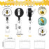 Set of 12 Bee Badge Reel ID Holders with Retractable Alligator Clip for Teacher Nurse Doctor Gifts