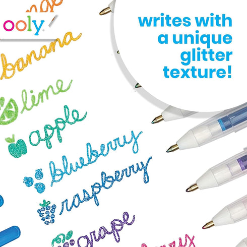 Yummy Yummy Set 12-1.00mm Ooly Scented Glitter Gel Pens of NIB Scented Glitter Pens for Kids and Adults, Art