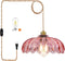 QIYIZM Pink Plug in Pendant Light Hanging Lights with Plug in Cord