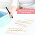 50 4x6 T MARIE Large Gold Foil Thank You Postcards Small Business Supplies for Boutique Shops - Gold and Pink Thank You