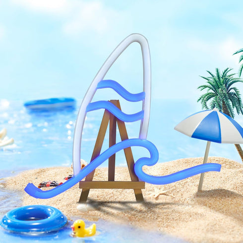 ENUOLI Surfboard Neon Signs,LED Wave Light for Bedroom,USB/Battery Powered Wall Art Night Lights,Tropical Decor Beach