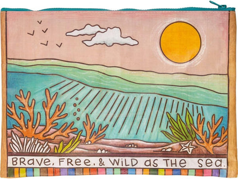 Zipper Folder - Brave Free & Wild As The Sea Design