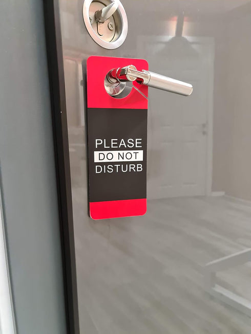 Do Not Disturb Door Hanger Sign, 2 Pack, Double Sided, Ideal for Offices, Clinics, Hotels, Therapy, Spa, Counseling