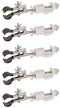 EISCO 5PK Burette Clamp with Bosshead/Test Tube Holder - PVC Coated, Opens up to 45mm