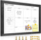 White Board Weekly Calendar - Dry Erase Planner for Wall, 16"X12", Black Solid Wood Frame, Magnetic Whiteboard