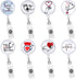 WILLBOND 8 Pieces Nurse Badge Reel Holder Retractable ID Reel Clip for Nurse Doctor Teachers Students, 8 Styles