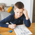 SCRIBBLEDO 5 Pack Dry Erase Division White Boards 9x12Inch for Kids, Double Sided Math Manipulatives with Erasers.