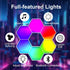 8 Pack Smart Hexagon Light - APP+Remote Control, Music Sync RGB Wall Panels for Gaming Room, Bedroom Beige