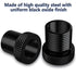 2 Pack Thread Adapters and Washers, 1/2x28 to 3/4x16 Steel Thread Protector with Rubber Washer (Black)