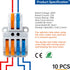 GKEEMARS 10 Pcs Lever Wire Connectors, Quick Wiring Cable Connector Push-in Terminal Block