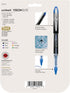 uniball Vision Elite Roller Ball Pen, Stick, Micro 0.5 mm, Black Barrel, Assorted Ink Colors