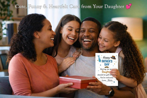 Funny Fathers Day Card for Dad from Daughter Personalized Fathers Day Card Gifts for Papa Dad from Sweet Heart Daughter