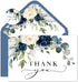 JarThenaAMCS 50 Pack Floral Thank You Cards Bulk Blue Flower Greeting Cards