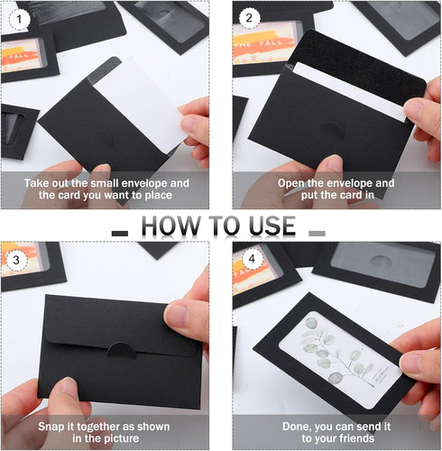 Spakon 120 Packs Window Gift Card Envelopes, Credit Card Size Envelopes for Business Invitation Cards