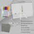 GraduationMall Acrylic Dry Erase Board with Light, 11.8 X 7.9 LED Note Message Glass Board with Stand for Kids