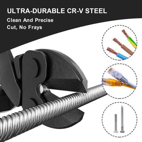 8" Cutting Pliers Wire Cutter Steel Cable Cuts Copper Wire, Rope Spring Wire Multi-Function Hand Tool For Electricians,Homes
