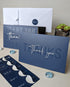 T&M Quality Designs LLC 100 4 4x6 Inch Thank You Cards with Envelopes and Stickers - Unique Navy Blue Designs Bulk