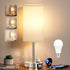 17.4Inch 3 Dimmable Bedside Touch Table Lamps for Bedroom Nightstand with USB-C USB-A Charging Ports White - Way