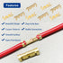 Tnisesm 200Pcs U Shape Copper Ring Terminals - Open Barrel Crimp Terminals with Heat Shrink Tube for Automotive