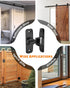 90/180 Degree Barn Door Lock, Small Flip Gate Latches Hardware, Sliding Door Latch Lock for Cabinets, Black