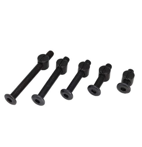 binifiMux 50pcs M6 20mm/ 30mm/ 40mm/ 50mm/ 60mm Crib Hardware Screws, x Black Hex Socket Cap Bolts Barrel Nuts
