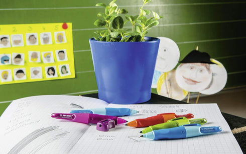 STABILO Ergonomic Mechanical Pencil EASYergo 3.15, Left-Handed, Light Blue/Dark Blue + Sharpener
