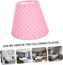 Angoily Creative Polka Dot Cloth Lampshade Cover Simple Round Fabric Light Cover with Durable Bracket Soft Light