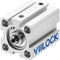 Pneumatic Air Cylinder 20mm Bore 25mm Stroke, Thin Air Cylinder Double Action Hydraulic Cylinders SDA 20 X 25