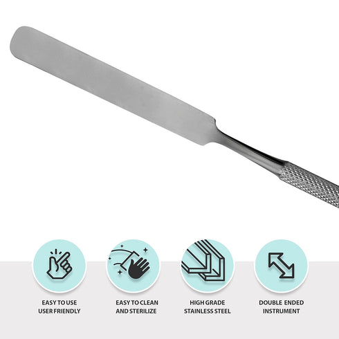 5 Set SURGICAL ONLINE Metal Spatula pcs Kit Tools - Stainless Steel Double-Sided Tools, High Mirror Finish, Built