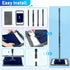 VOUBIEN 2 Wall Cleaner Mop with Long Handle, Extra Wall Dust Mop for Washing Walls with Microfiber Reusable Pads,Floor